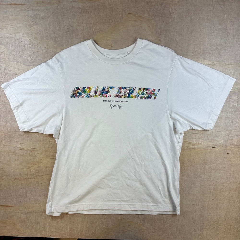 Uniqlo UT Billie Eilish x Takashi Murakami Graphic T-Shirt White Mens Medium - Picture 2 of 6